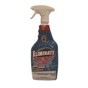 Picture of Eliminate is a unique biodegradable chemistry that effectively  removes scale, calcium, hard water spots, soap scum, and body oils without offensive odors or the need for aggressive scrubbing. 25 fl oz-CL100