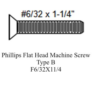Picture of Phillips Flat Head Machine Screw Type B-F6/32X11/4