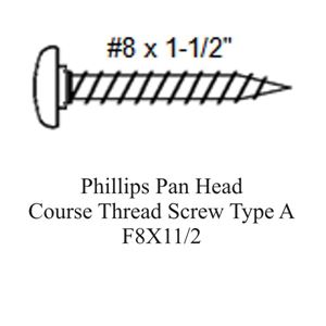 Picture of Phillips Pan Head Course Thread Screw Type A-F8X11/2