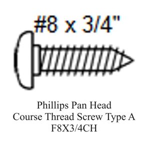 Picture of Phillips Pan Head Course Thread Screw Type A-F8X3/4CH