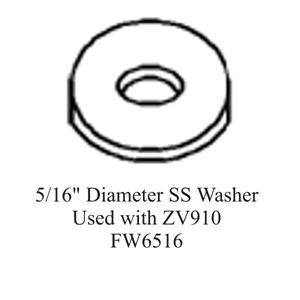 Picture of 5/16" Diameter SS Washer Used with ZV910-FW6516