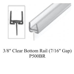 Picture of 3/8" Clear Bottom Rail (7/16" Gap)-P500BR