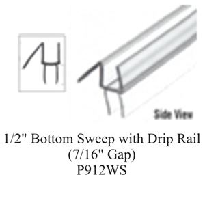 Picture of 1/2" Bottom Sweep with Drip Rail (7/16" Gap)-P912WS
