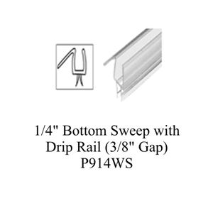 Picture of 1/4" Bottom Sweep with Drip Rail (3/8" Gap)-P914WS