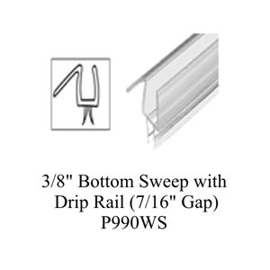 Picture of 3/8" Bottom Sweep with Drip Rail (7/16" Gap)-P990WS-98