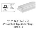 Picture of 7/32"  Bulb Seal with Pre-applied Tape (7/32" Gap)-SDTBT2